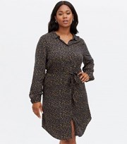 ONLY CURVES Navy Abstract Mini Shirt Dress